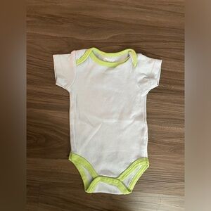 Baby Gear Blue Bodysuit with Lime Trim size 6/9M